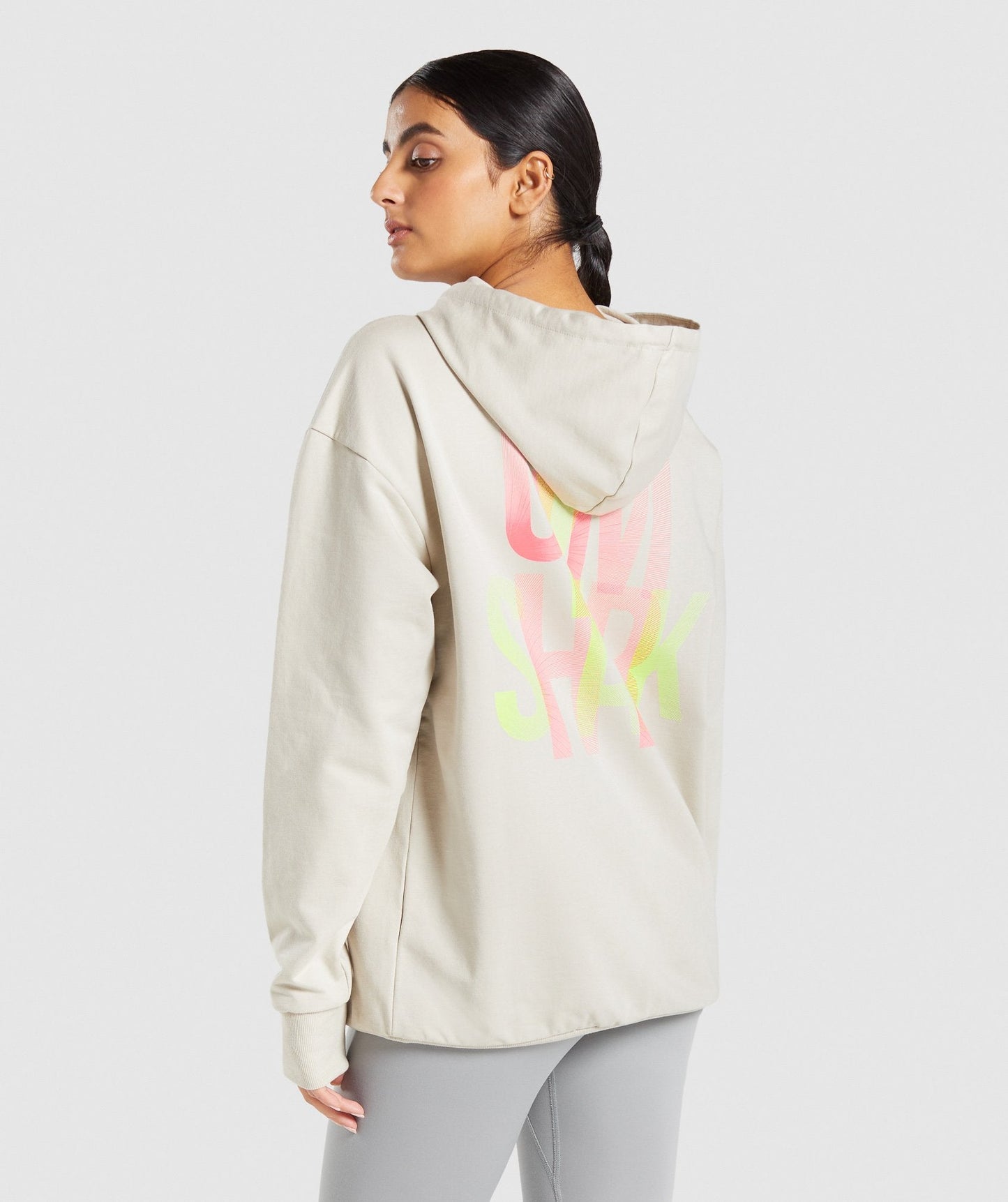 Gymshark Strobe Graphic Hoodie - Grey
