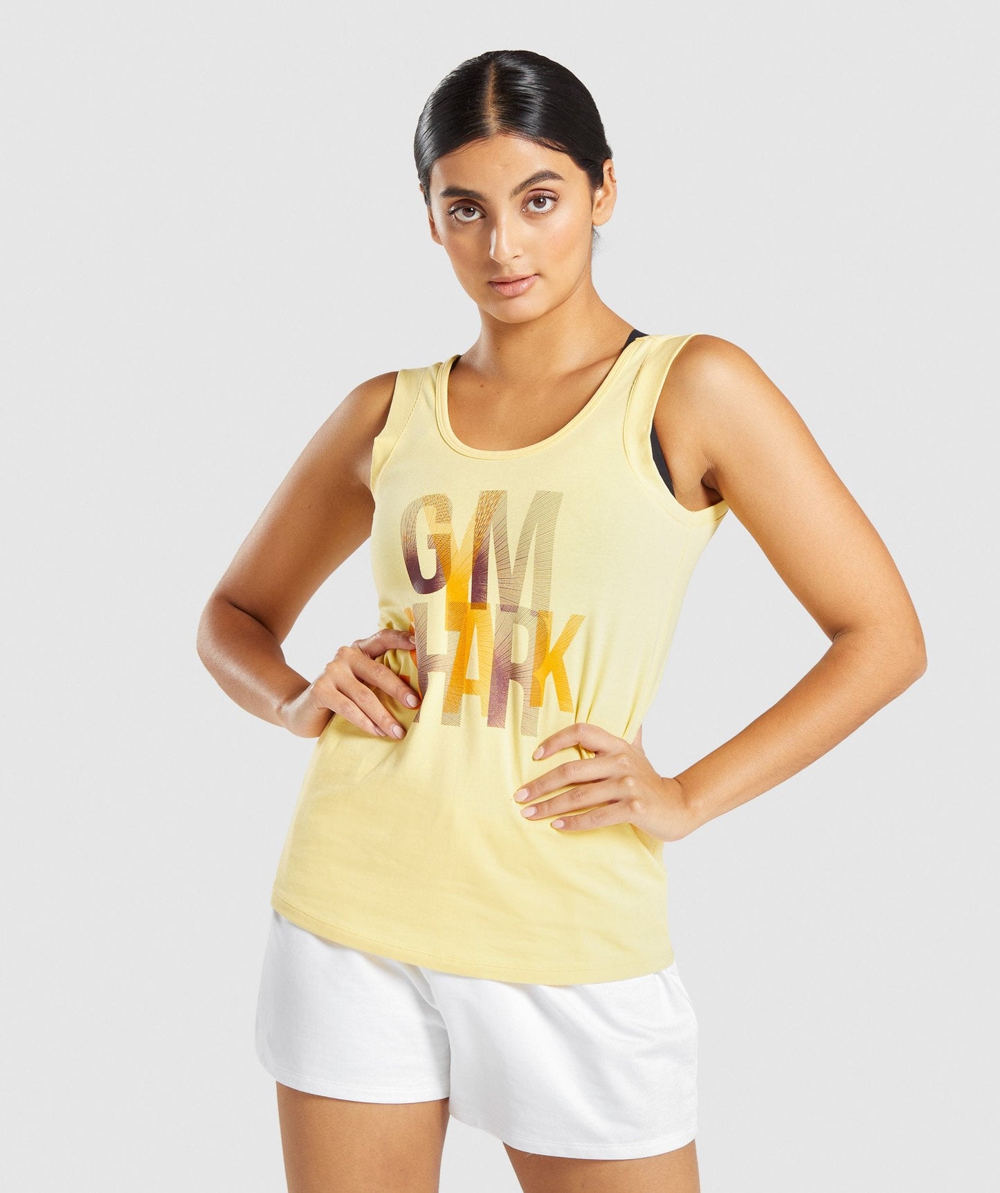 Gymshark Strobe Graphic Tank - Light Yellow