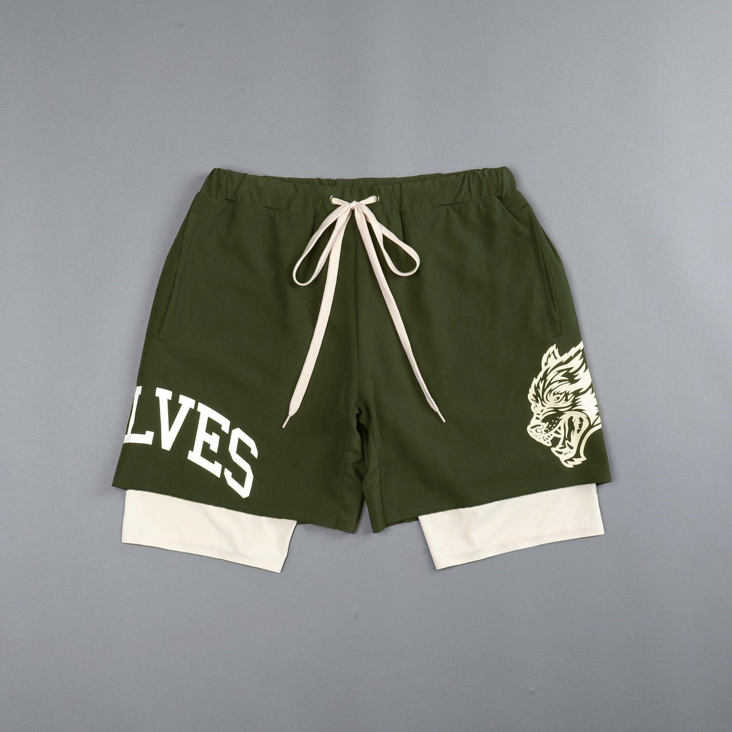 Wolves 2-in-1 Compression Shorts