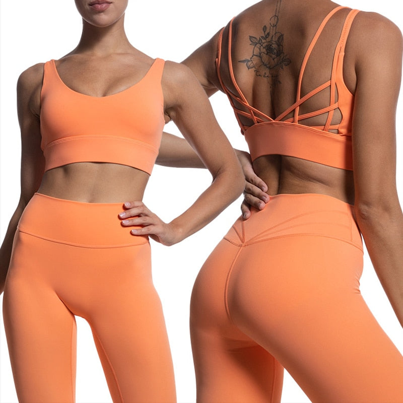 2 Piece Sports Bra and Leggings Set