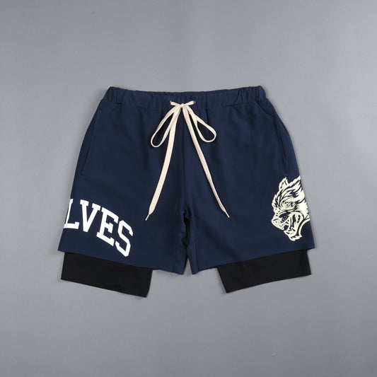 Wolves 2-in-1 Compression Shorts