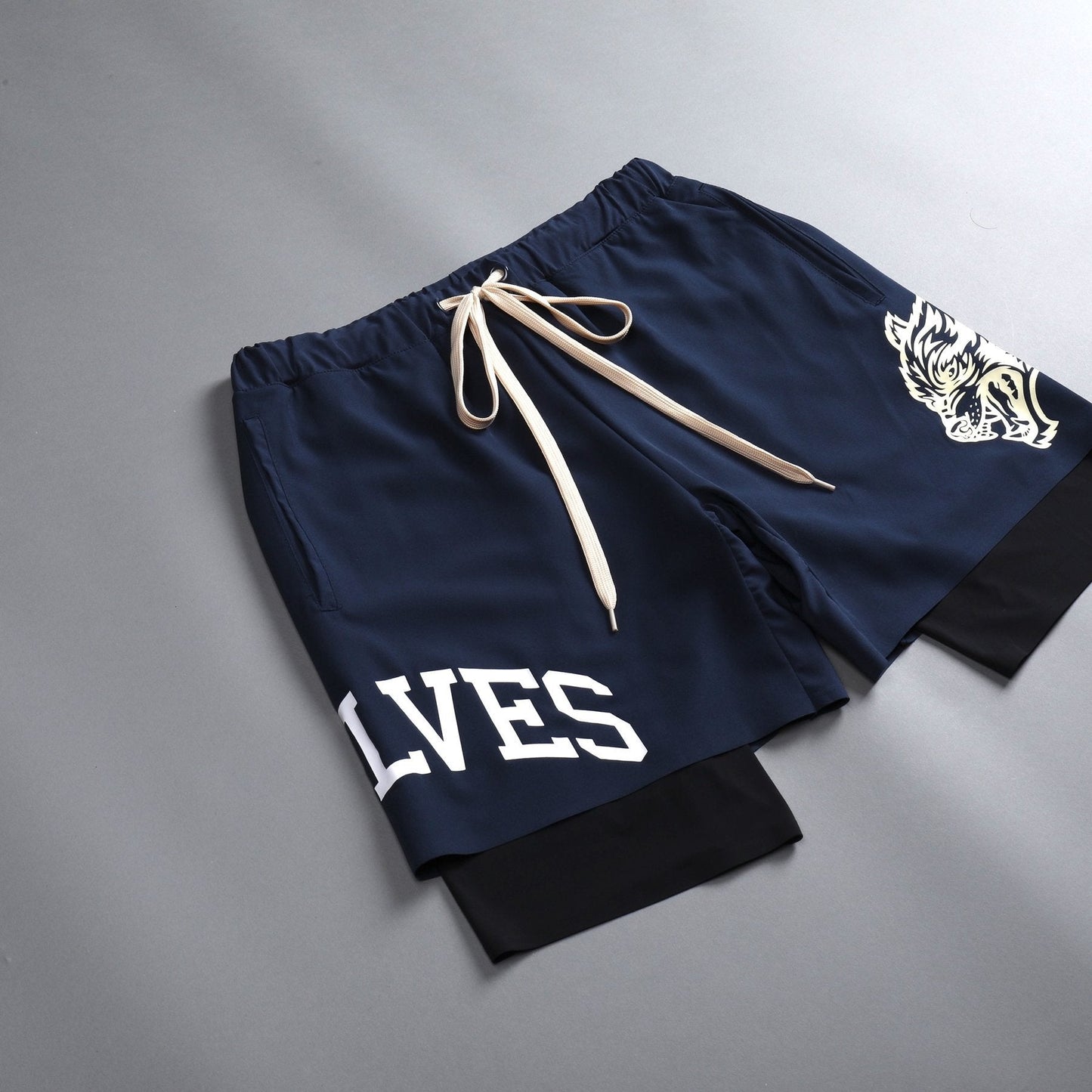 Wolves 2-in-1 Compression Shorts
