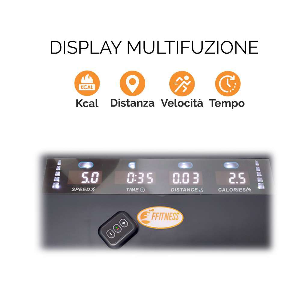 Tapis Roulant Elettrico Multifunzione 12 km/h