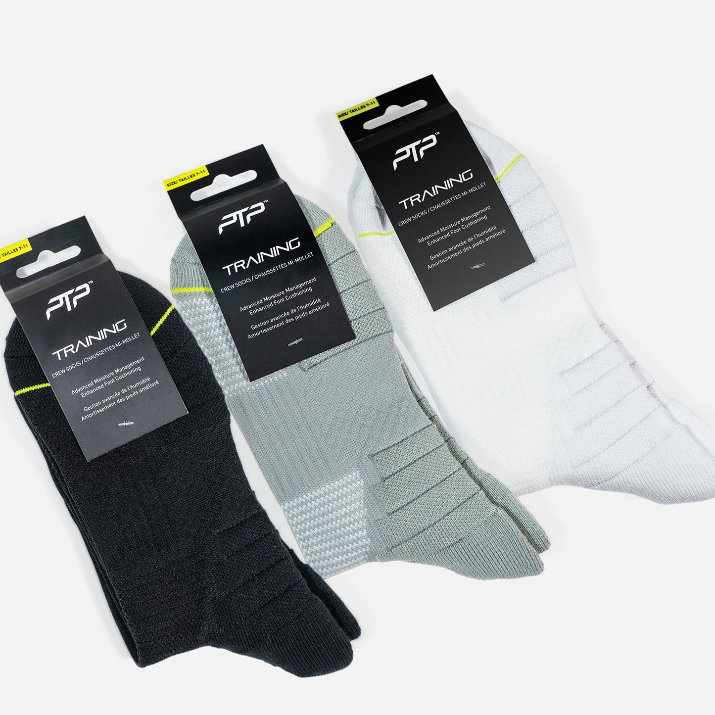 PTP TRAINING CREW SOCKS COMBO 3 PACK