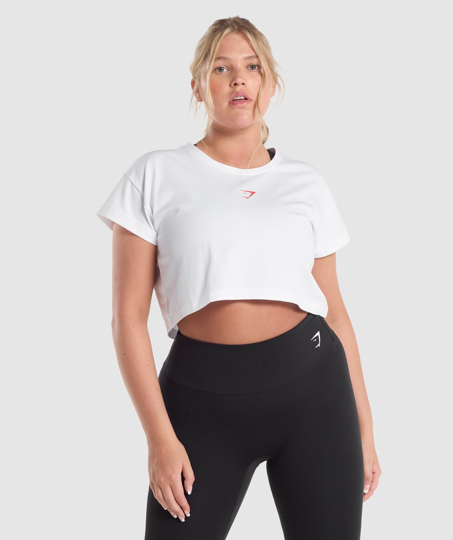 Gymshark Training Alone Graphic Crop T-Shirt - White