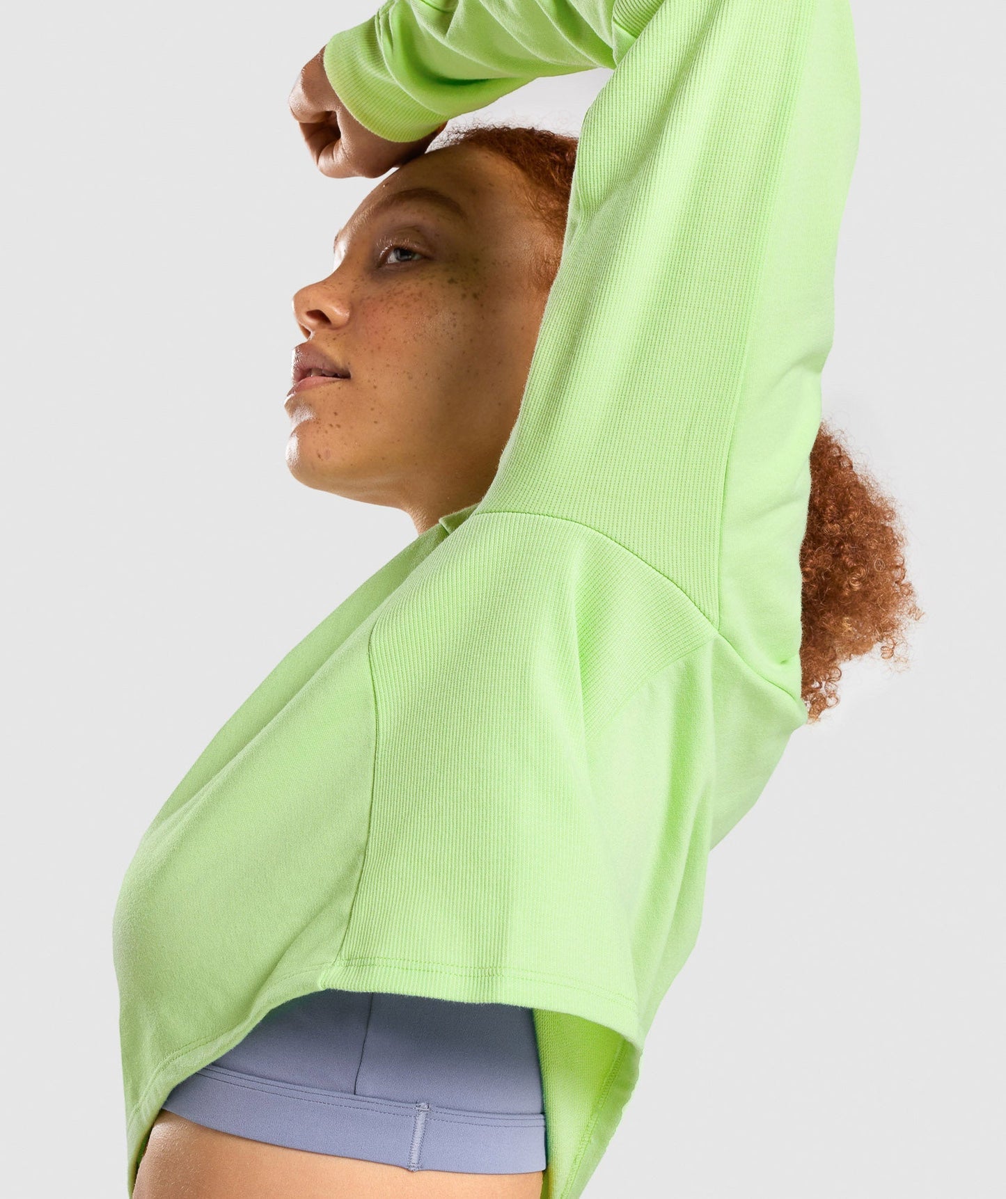 Gymshark Training Cropped Sweater - Green