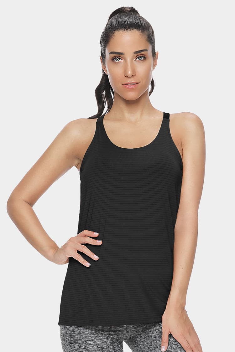 Vutru Strappy Racerback Sports Tank Top