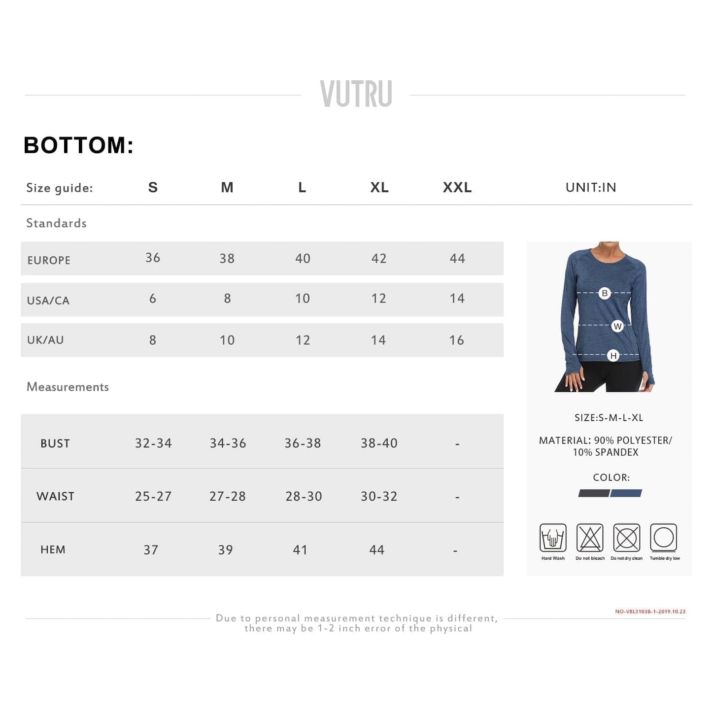 Vutru Thumb Holes Workout Long Sleeves