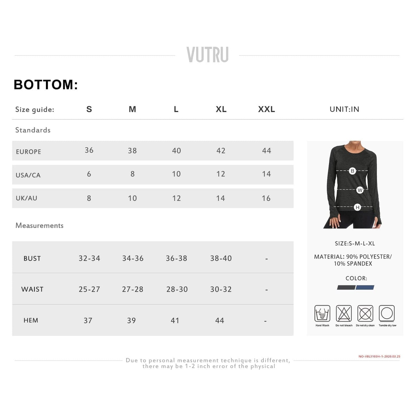 Vutru Thumb Holes Workout Long Sleeves
