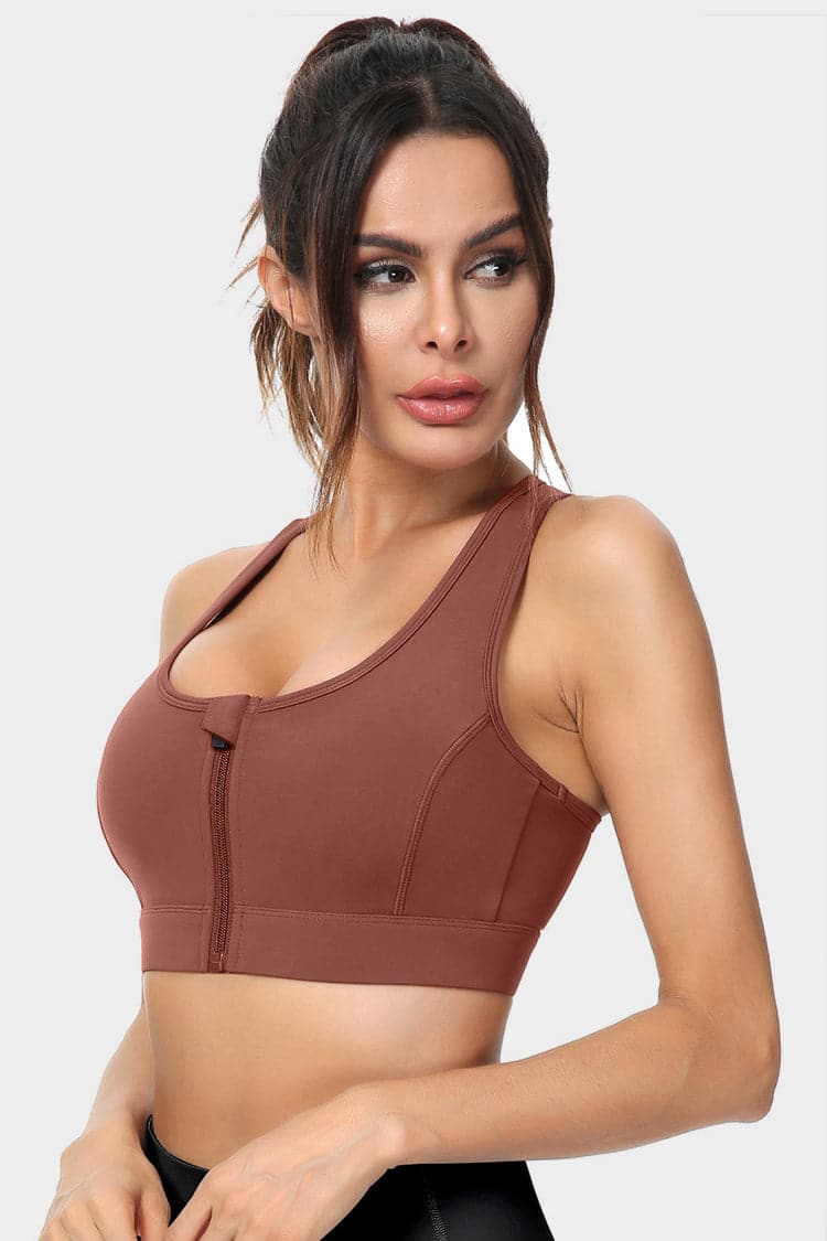 Vutru Racerback Sports Zip Bra