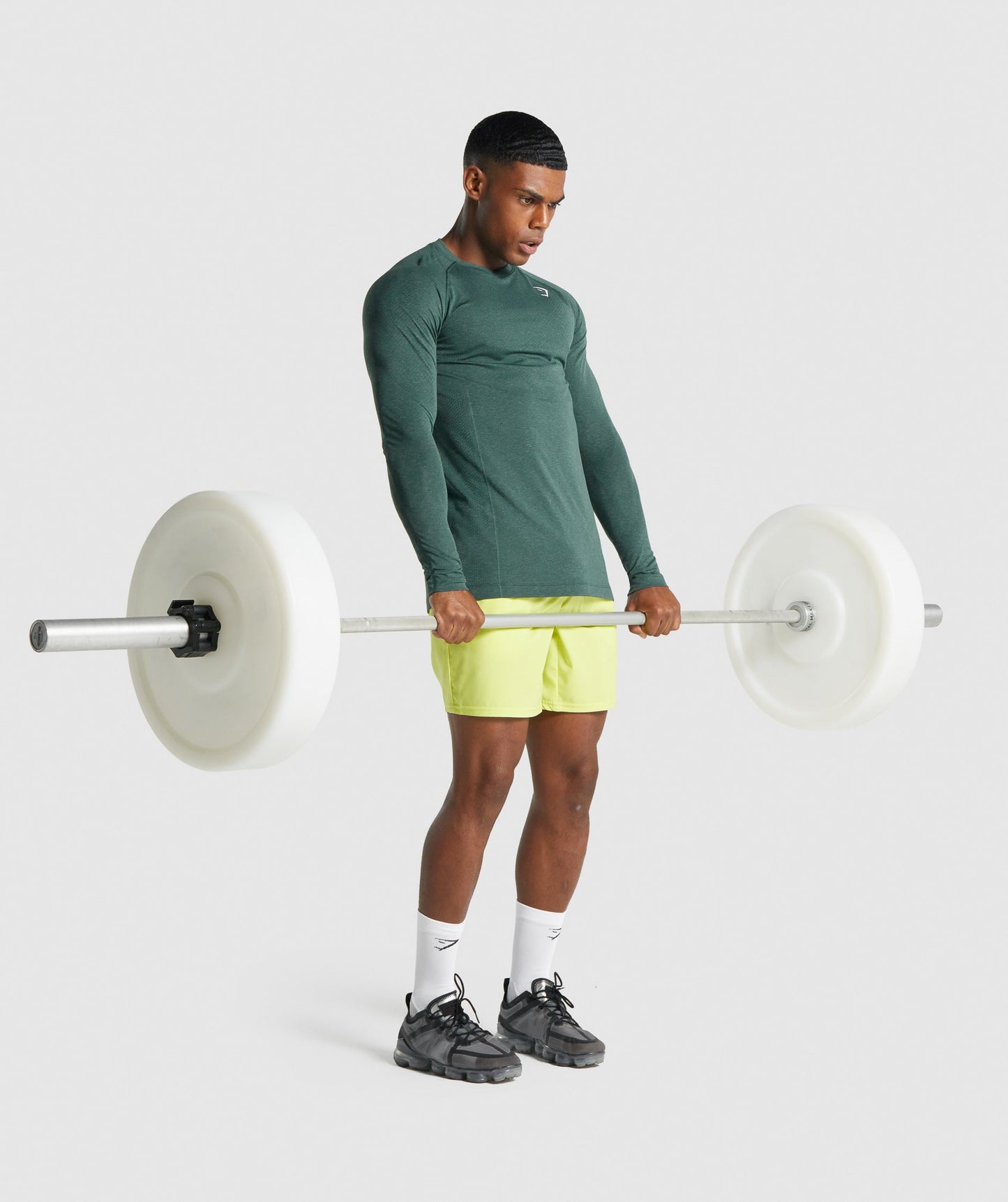 Gymshark Vital Light  Seamless Long Sleeve T-Shirt - Dark Green Marl