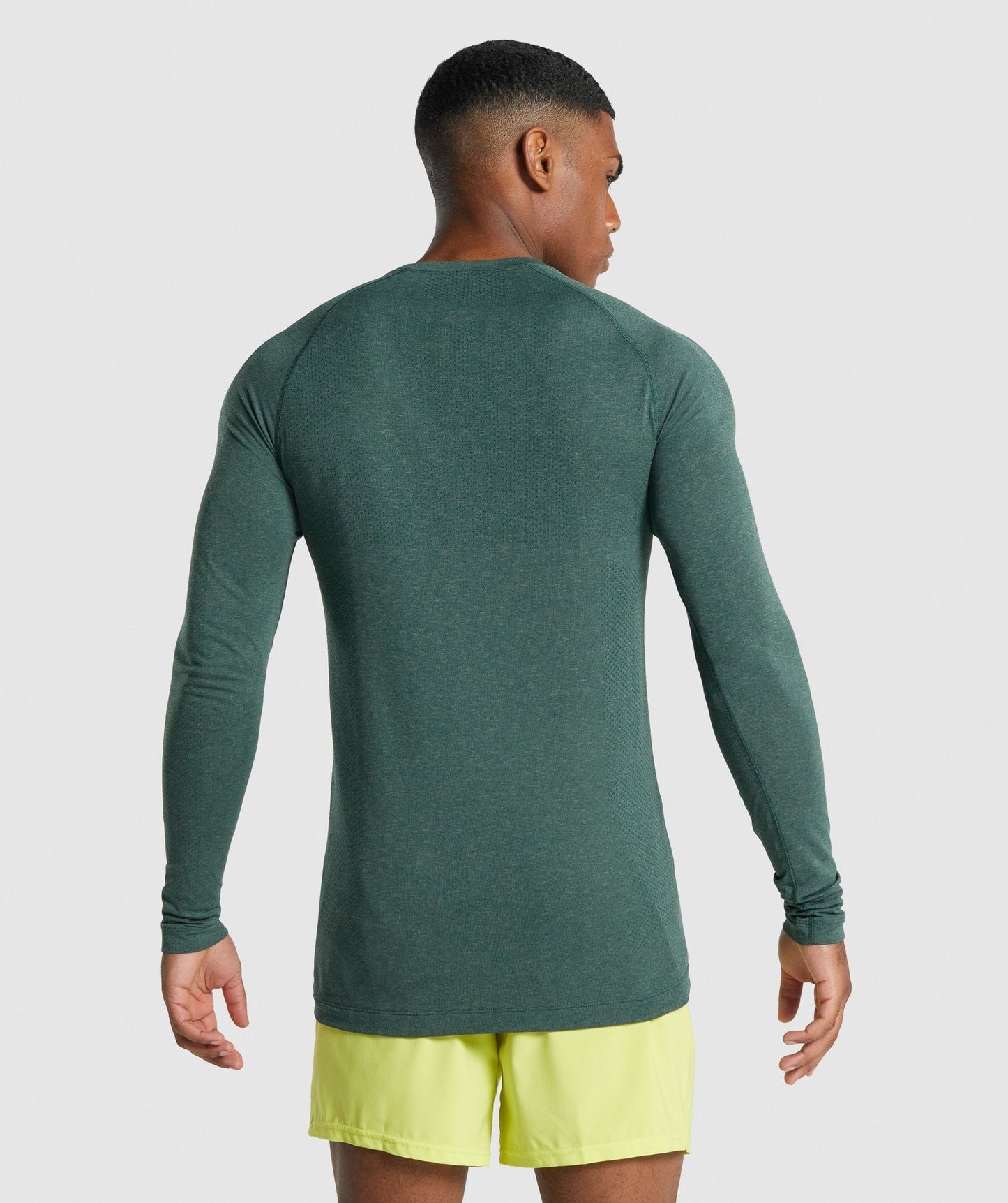 Gymshark Vital Light  Seamless Long Sleeve T-Shirt - Dark Green Marl