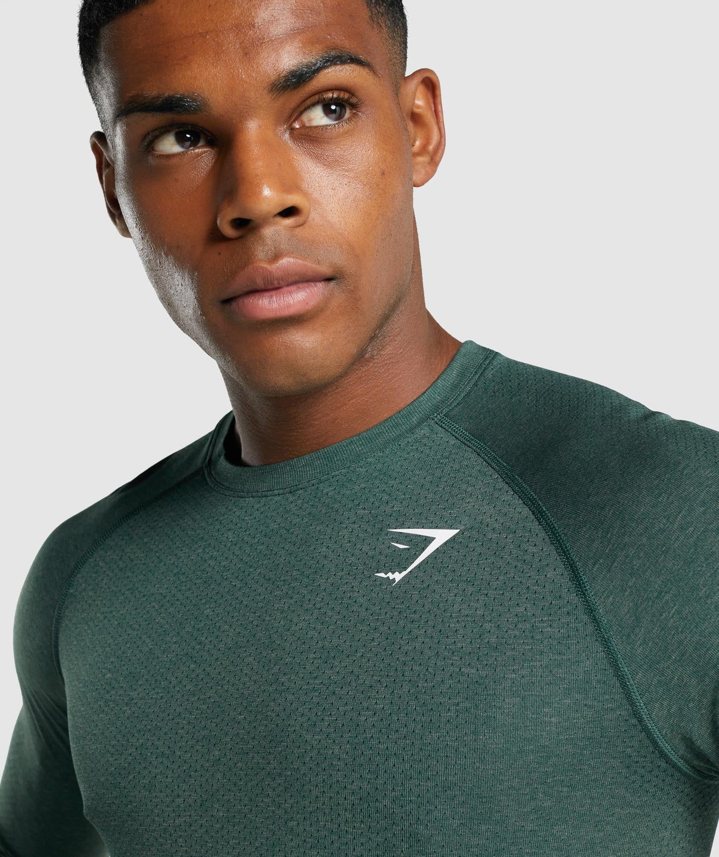 Gymshark Vital Light  Seamless Long Sleeve T-Shirt - Dark Green Marl