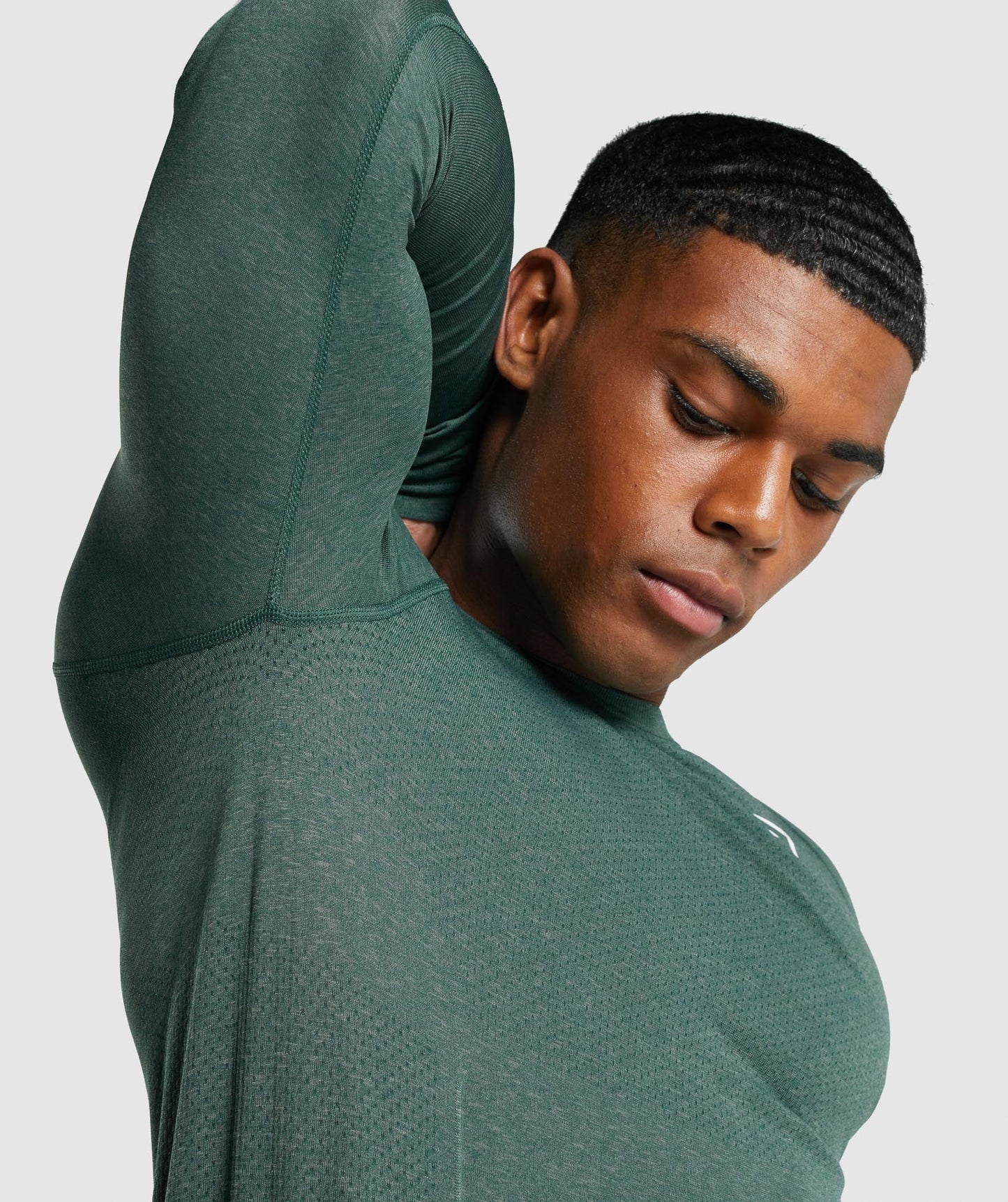 Gymshark Vital Light  Seamless Long Sleeve T-Shirt - Dark Green Marl