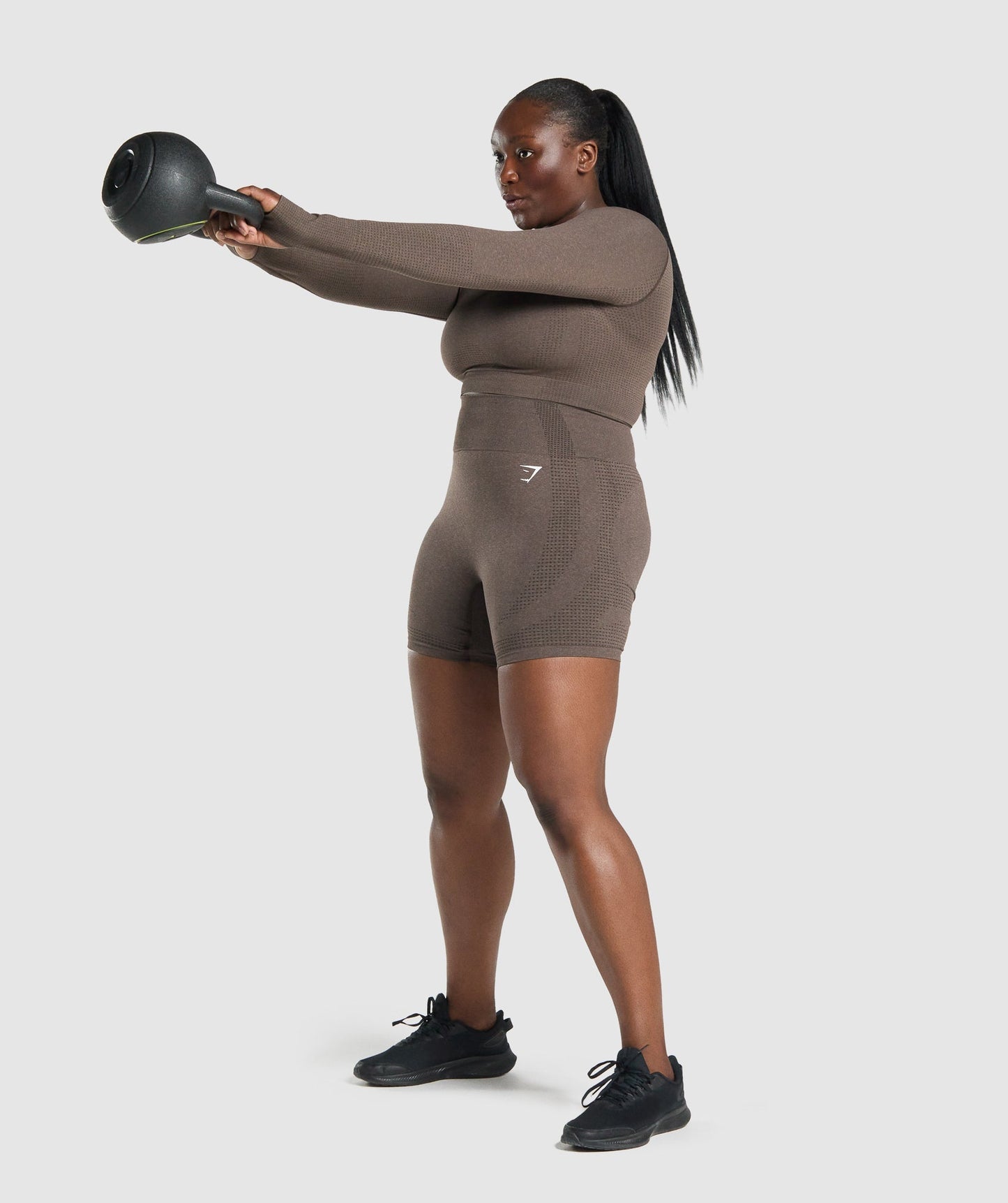 Gymshark Vital Seamless 2.0 Shorts - Brown Marl
