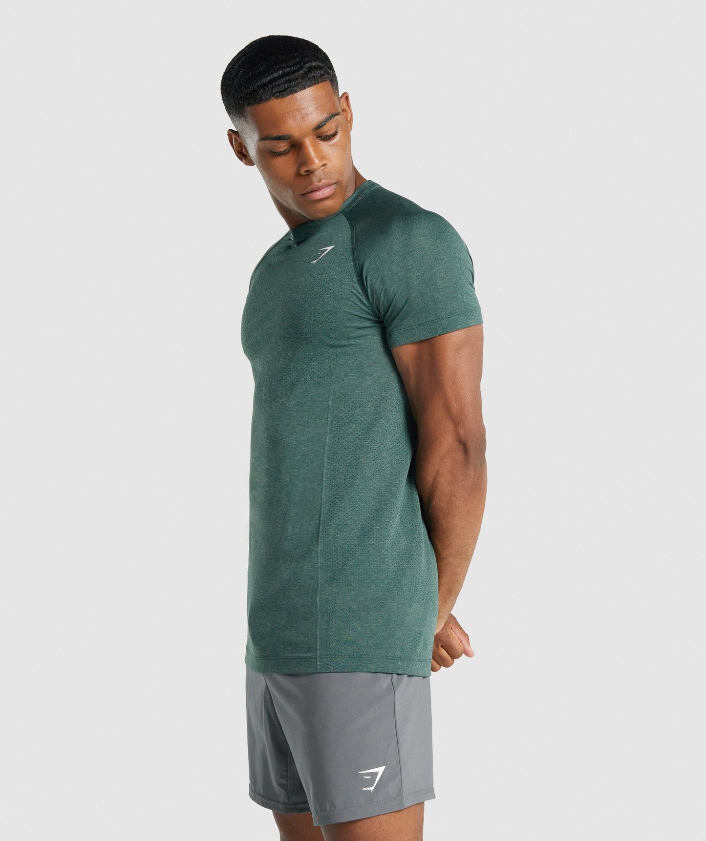 Gymshark Vital Light Seamless T-Shirt - Dark Green Marl