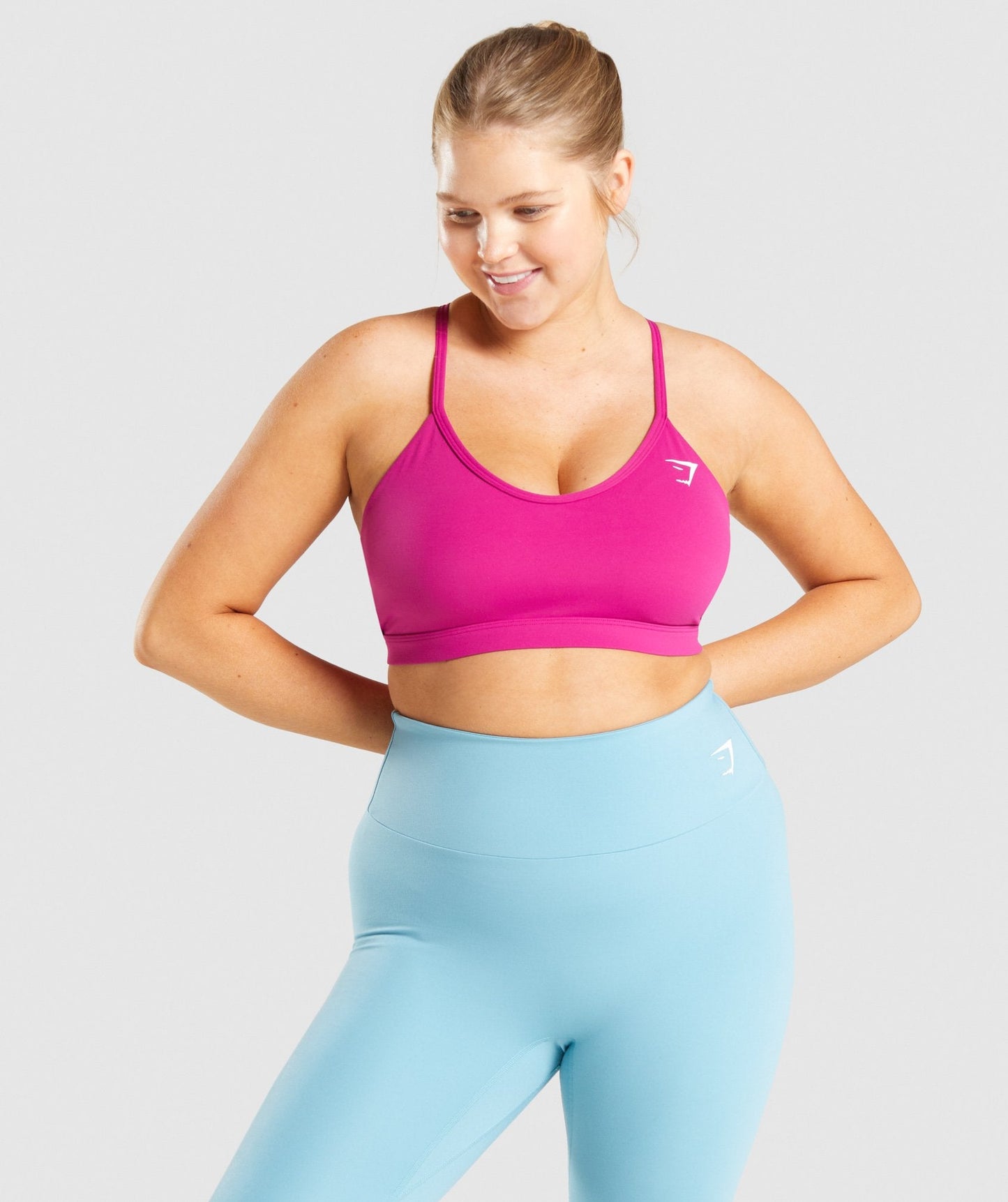 Gymshark V Neck Sports Bra - Pink