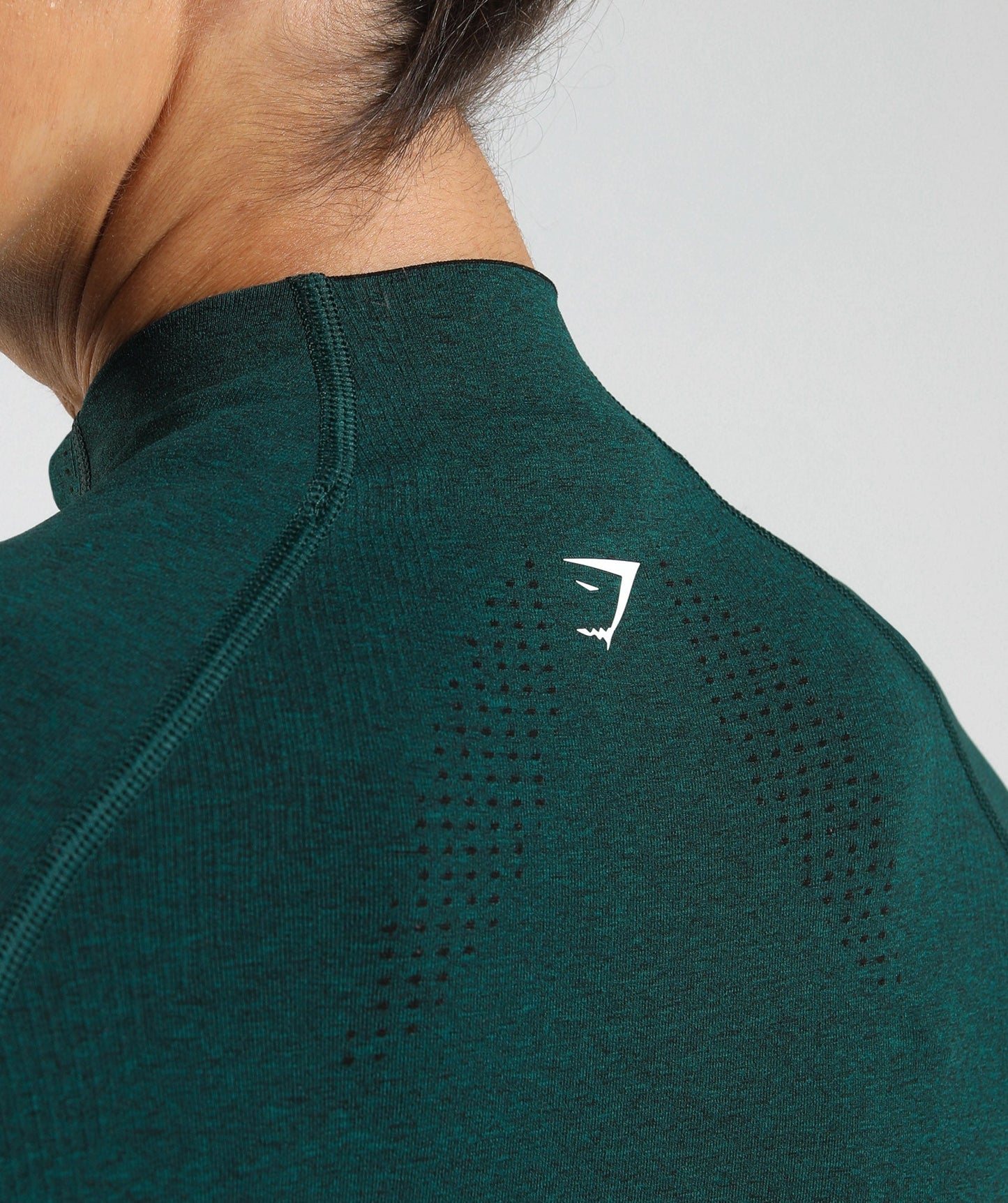Gymshark Vital Seamless 2.0 Midi Zip Up Jacket - Deep Teal Marl