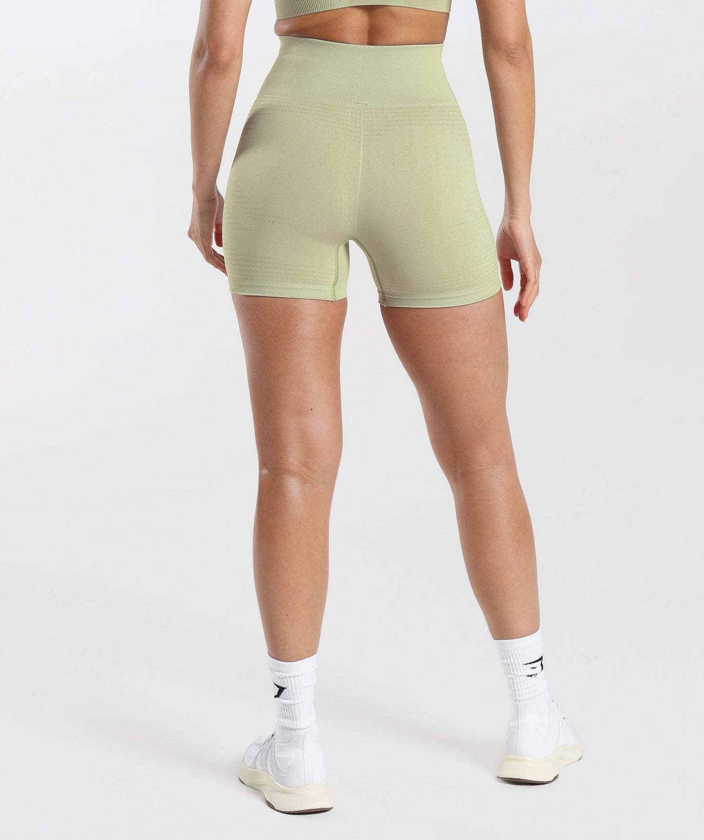 Gymshark Vital Seamless 2.0 Shorts - Light Sage Green Marl