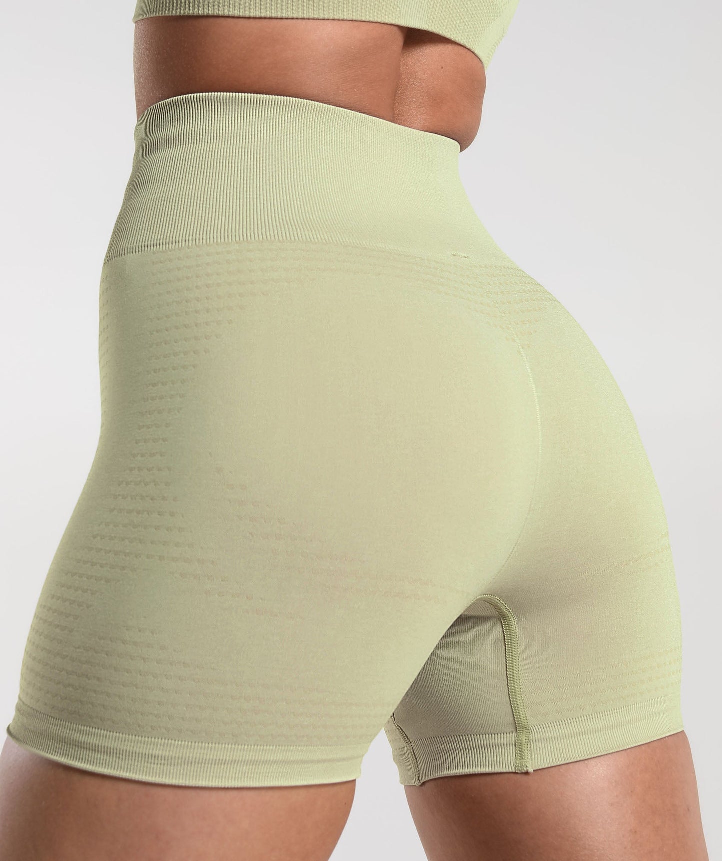 Gymshark Vital Seamless 2.0 Shorts - Light Sage Green Marl