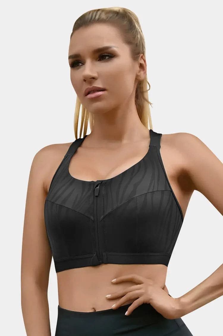 Vutru Zip Front High Impact Racerback Bra