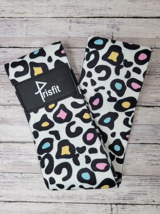White Multi-Color Leopard Glute Band (Light)