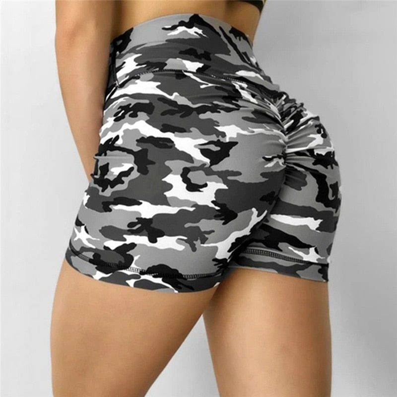 Women's Camouflage Gym And Sports Shorts