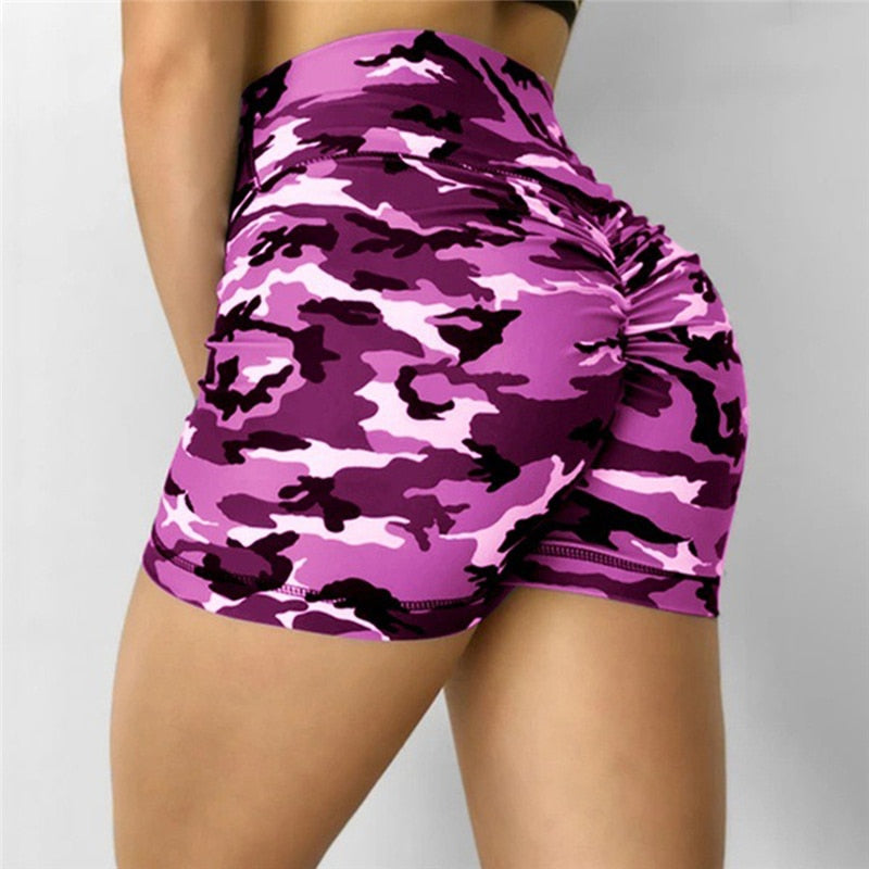 Women's Camouflage Gym And Sports Shorts