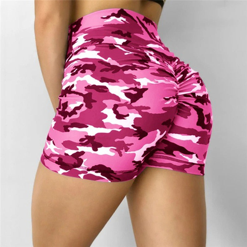 Women's Camouflage Gym And Sports Shorts