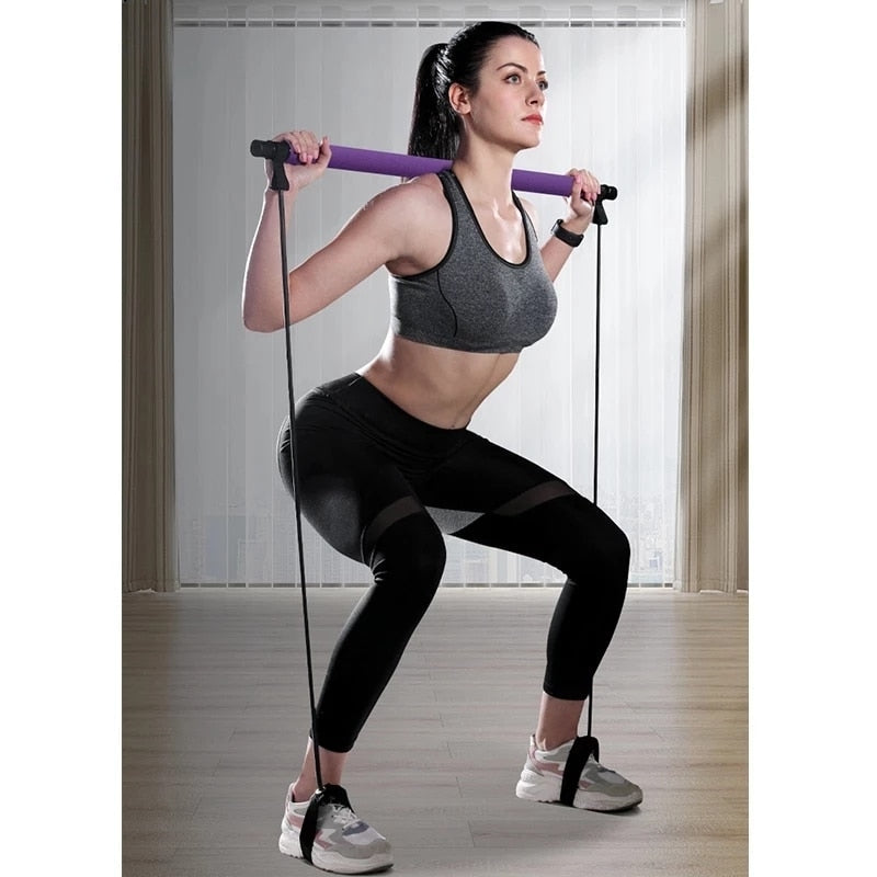 Portable Pilates Bar & Resistant Bands