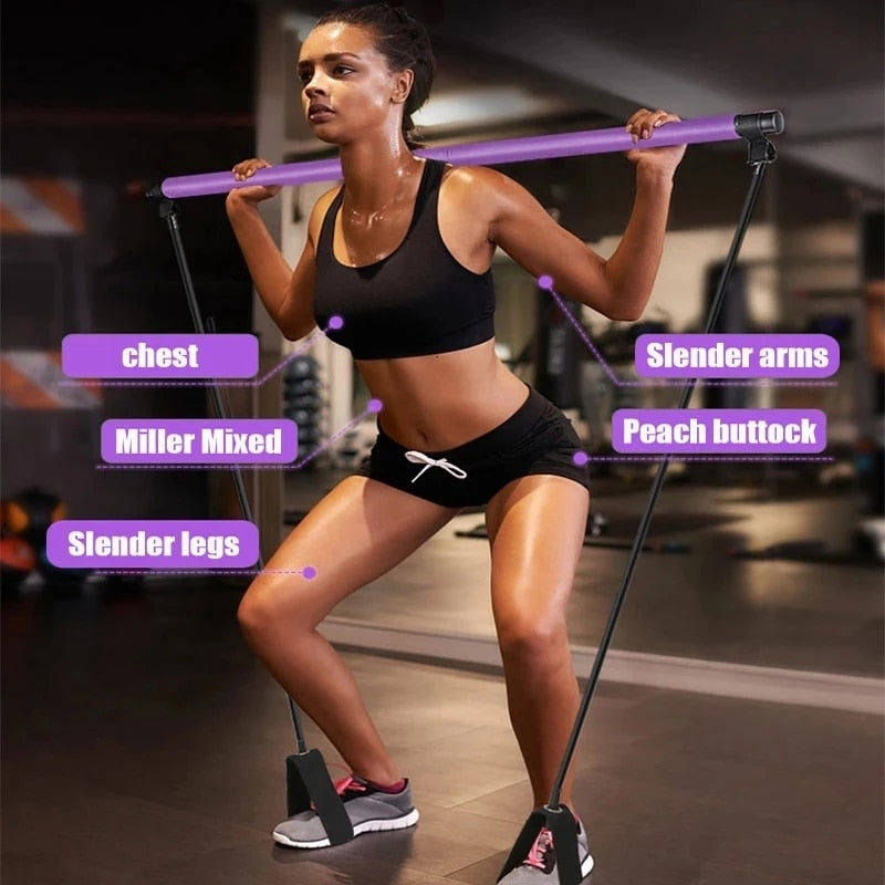 Portable Pilates Bar & Resistant Bands