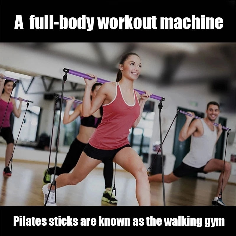 Portable Pilates Bar & Resistant Bands