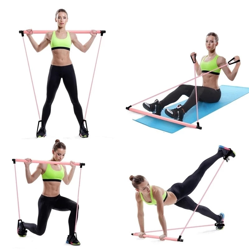 Portable Pilates Bar & Resistant Bands