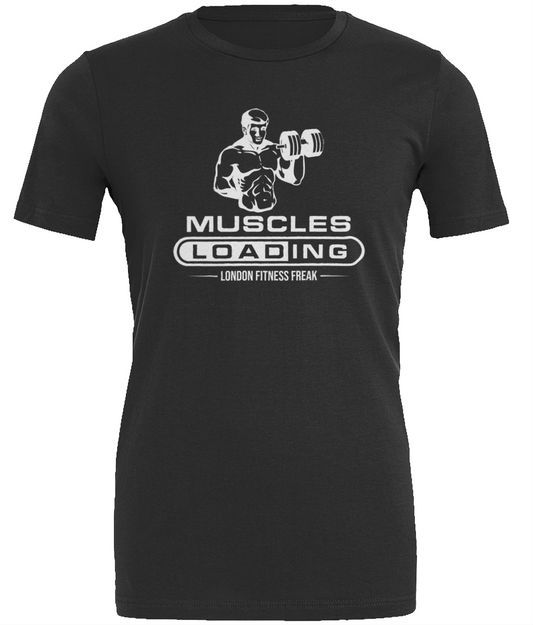 Slogan Muscles Loading T Shirt - White