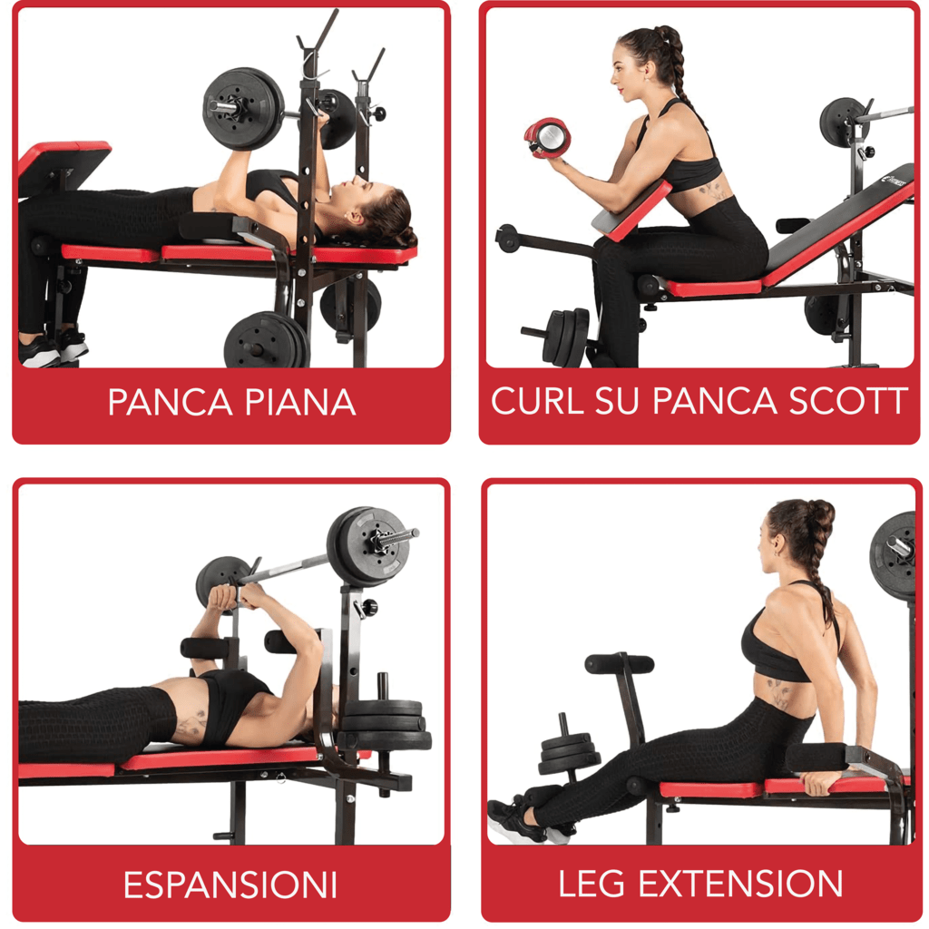 Adjustable Folding Weight Bench with Butterfly & Leg Extension - GYMMI