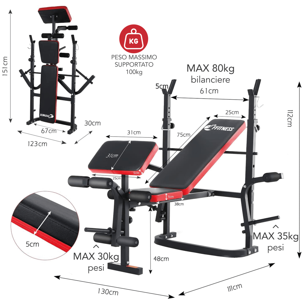Adjustable Folding Weight Bench with Butterfly & Leg Extension - GYMMI