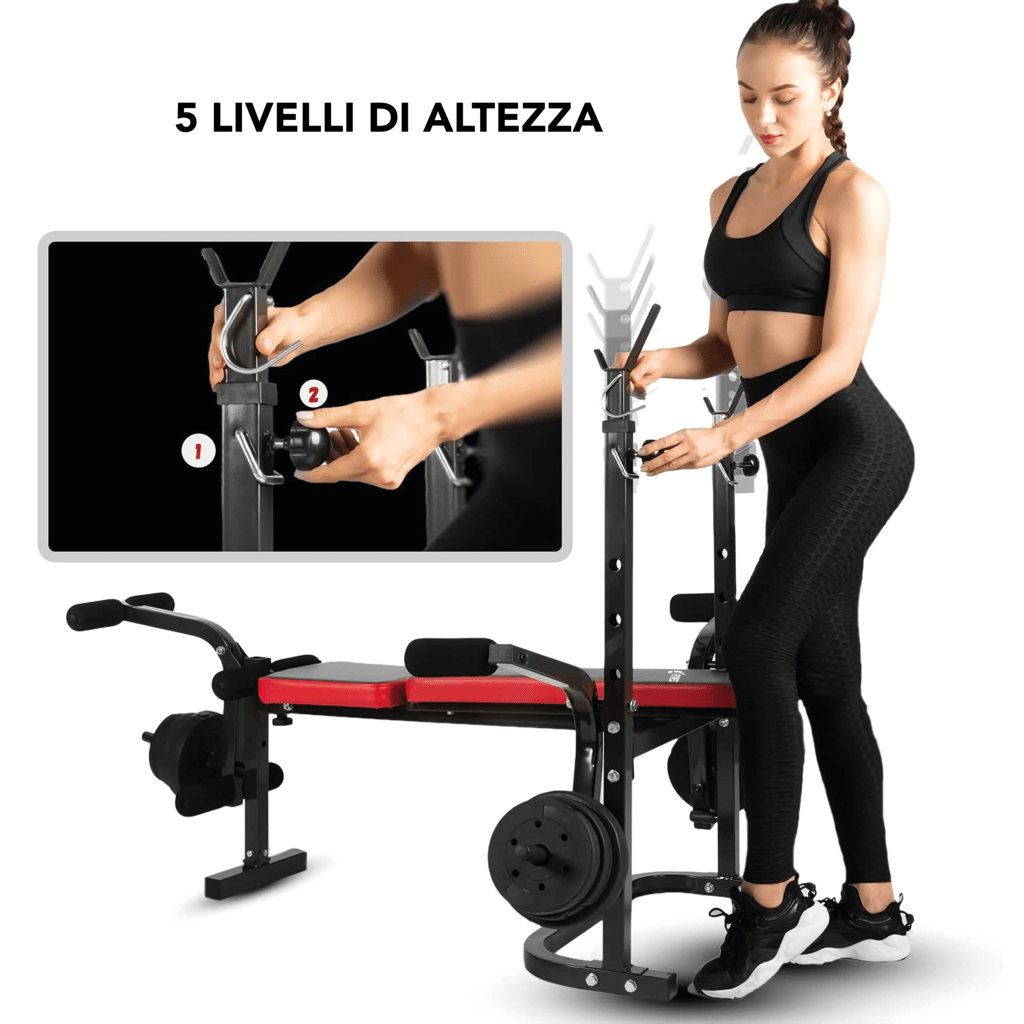 Adjustable Folding Weight Bench with Butterfly & Leg Extension - GYMMI
