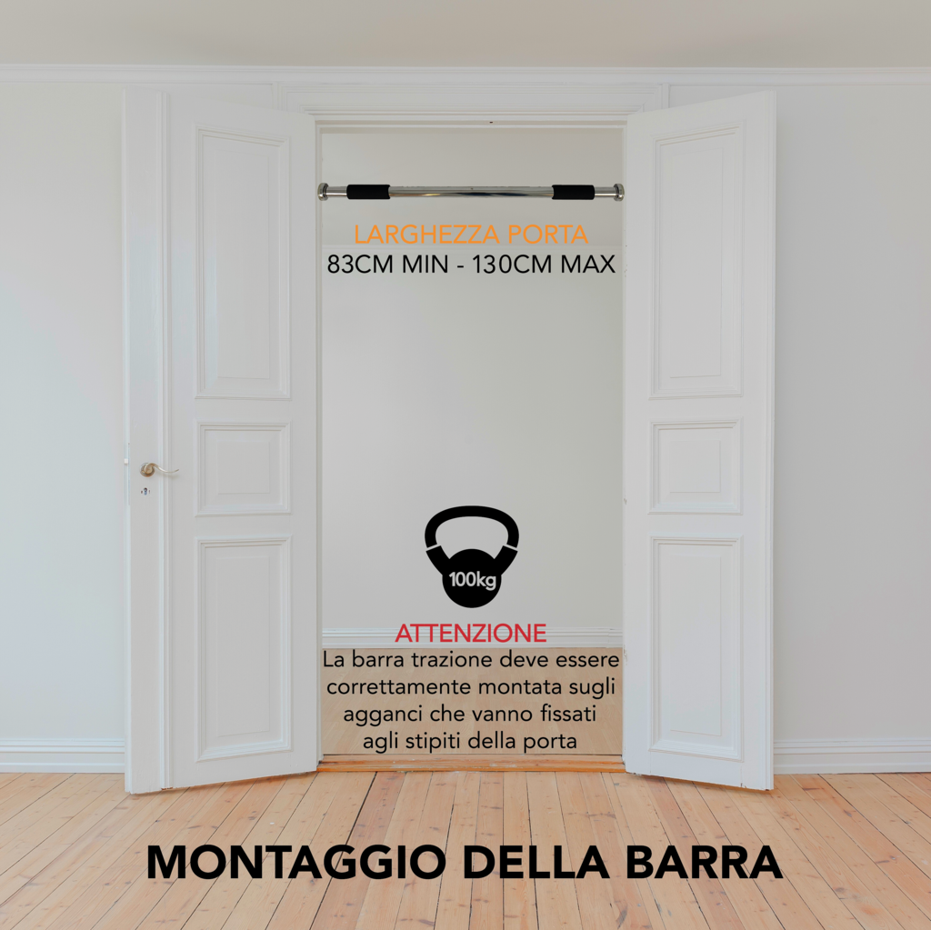 Barra per Trazioni Entroporta 83-130cm