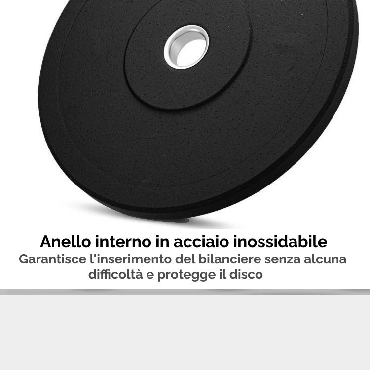 Bumper Plate Dischi Gommati per Bilanciere Olimpionico Foro 51mm - GYMMI