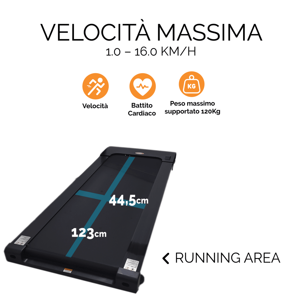 Compact Folding Electric Treadmill 16km/h - Clearance - GYMMI