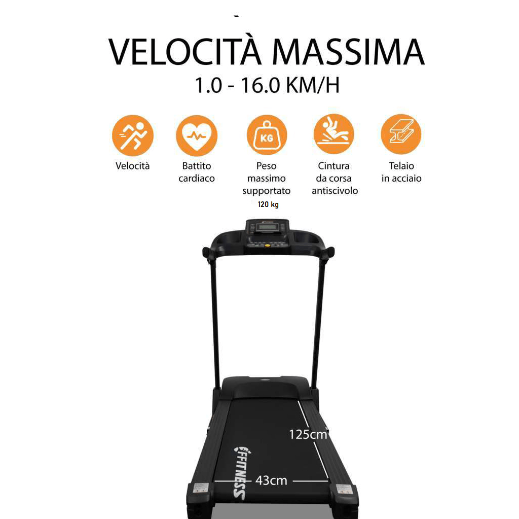 Electric Treadmill 16km/h - GYMMI