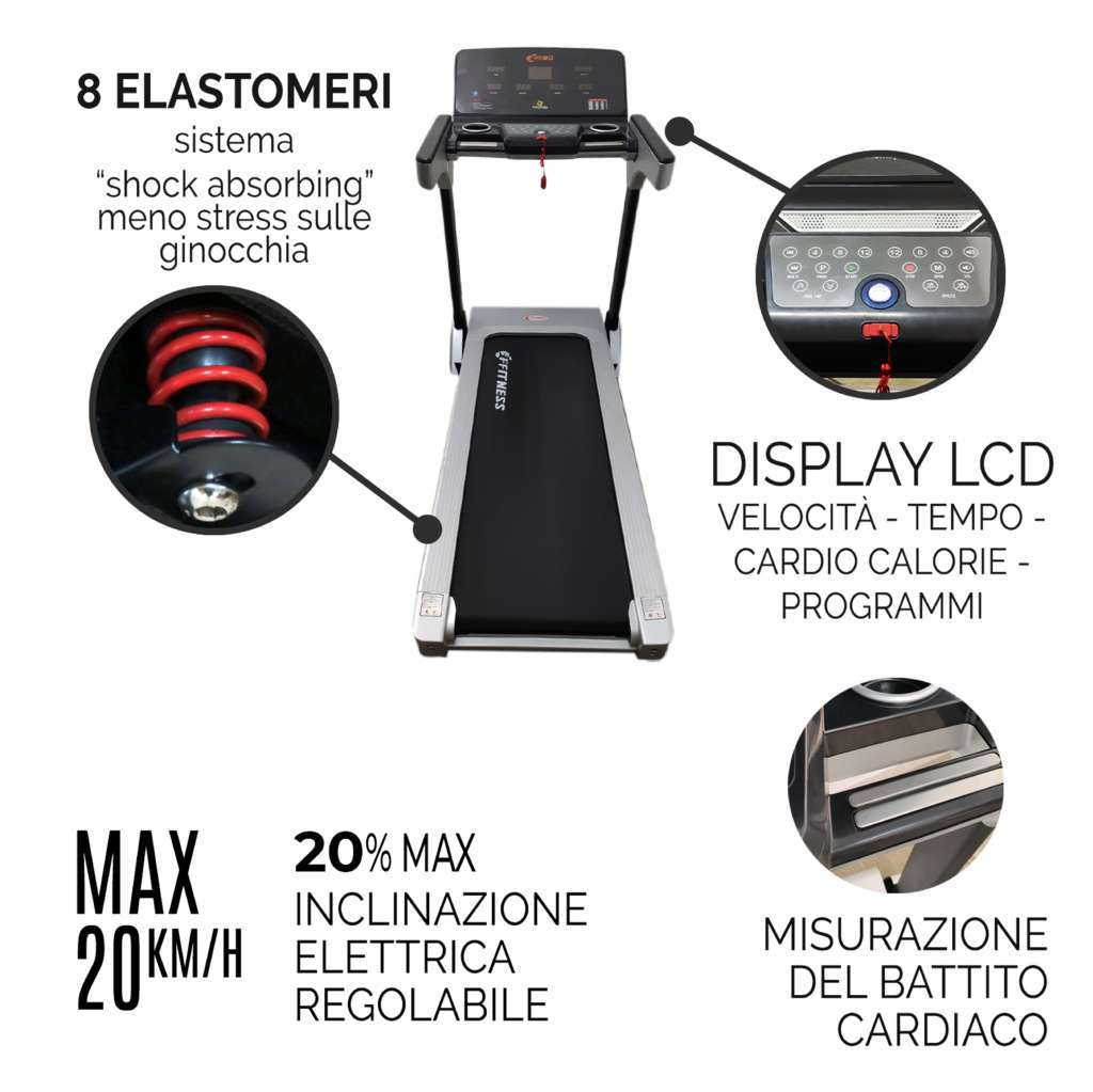 Electric Treadmill 20km/h - GYMMI