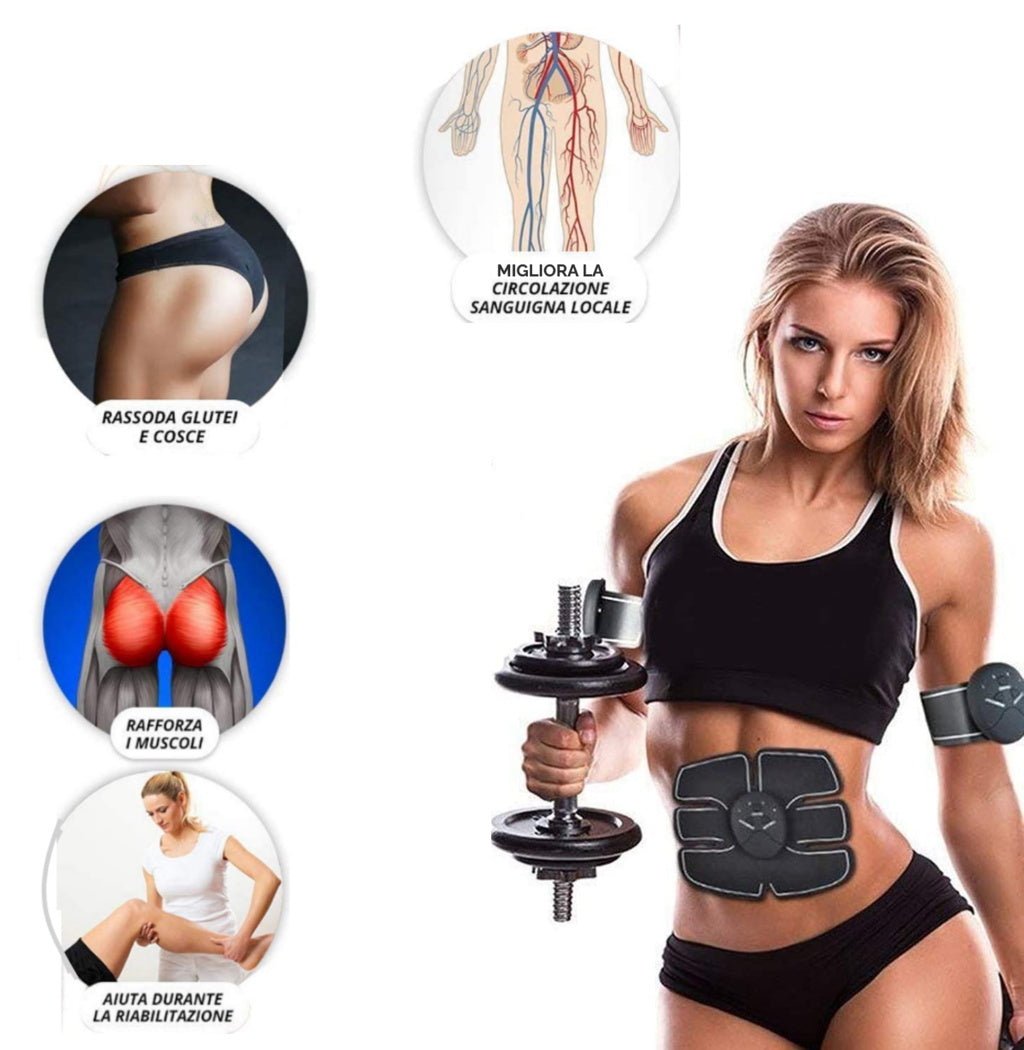 Elettrostimolatore per Addominali con Tecnologia EMS - GYMMI