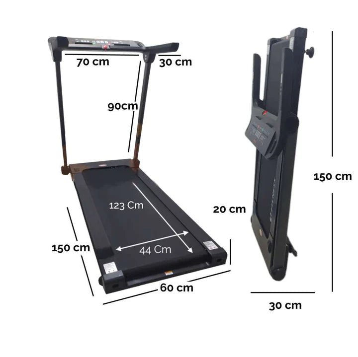 Folding Electric Treadmill 16km/h + Dumbbell Bundle - GYMMI