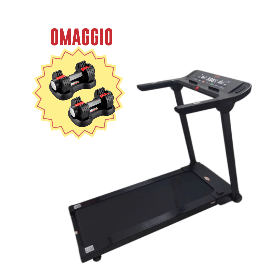 Folding Electric Treadmill 16km/h + Dumbbell Bundle - GYMMI