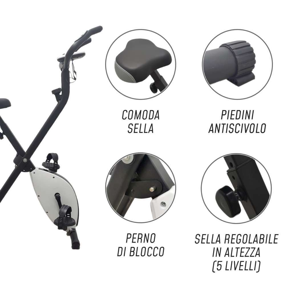 Folding X-Bike Exercise Bike - GYMMI