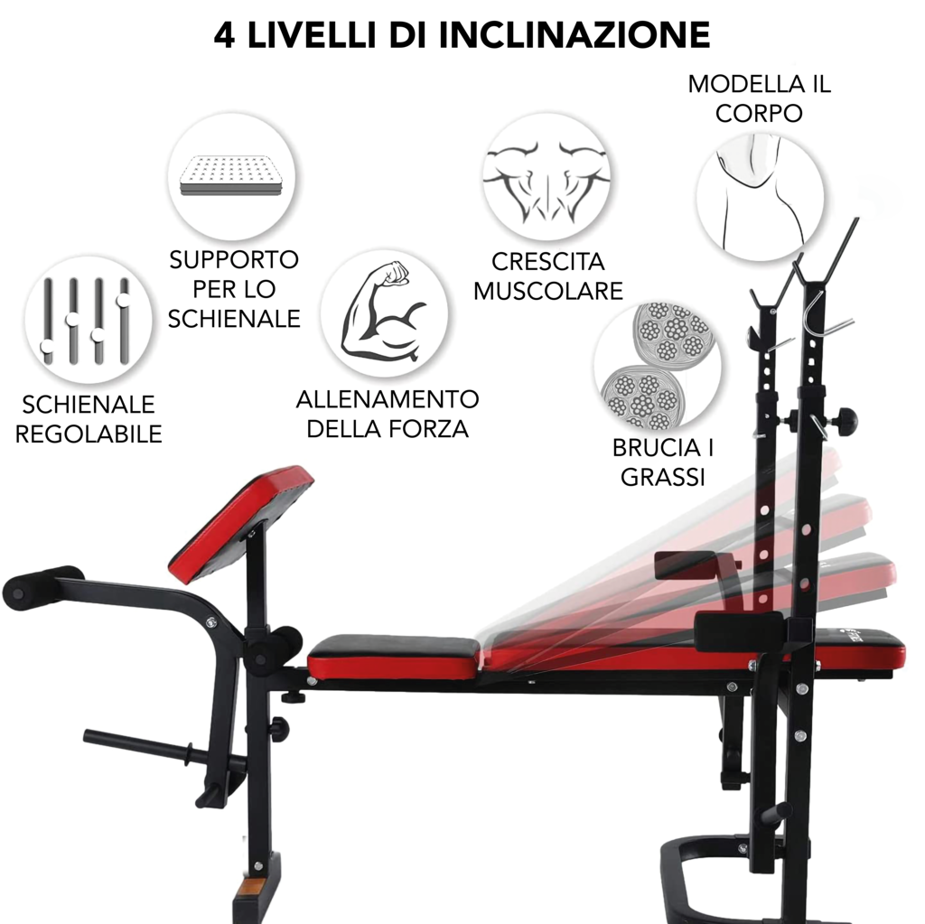 Adjustable Folding Weight Bench with Butterfly & Leg Extension