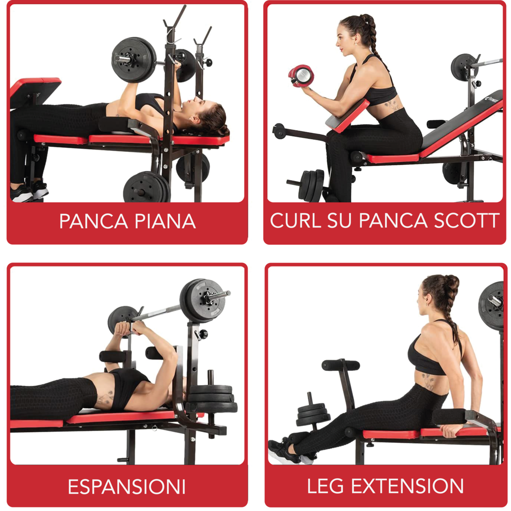 Adjustable Folding Weight Bench with Butterfly & Leg Extension