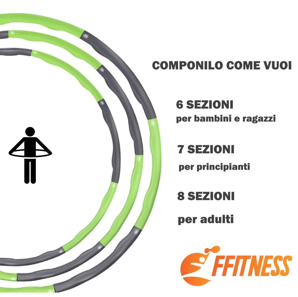 Hula Hoop Morbido - Cerchio Fitness Regolabile - GYMMI