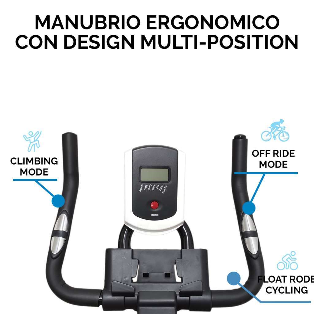Indoor Cycling Fit Spin Bike - 15kg Flywheel - GYMMI